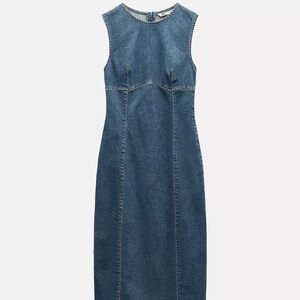 Zara Sleeveless Denim Dress